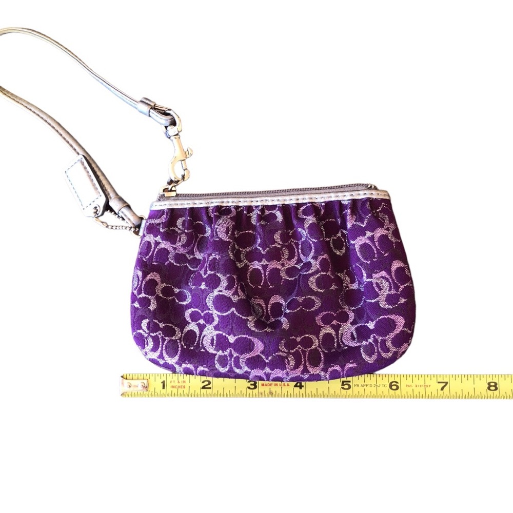 Coach Purple Silver Wristlet - Picture 4 of 7